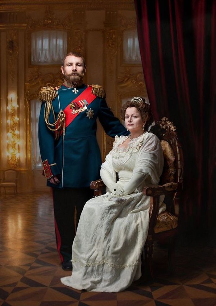 Фотосессия в стиле императора и императрицы