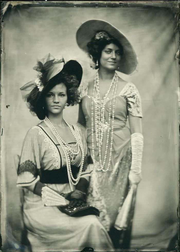 Фотоссесия в костюмах 1914 года на амбротип